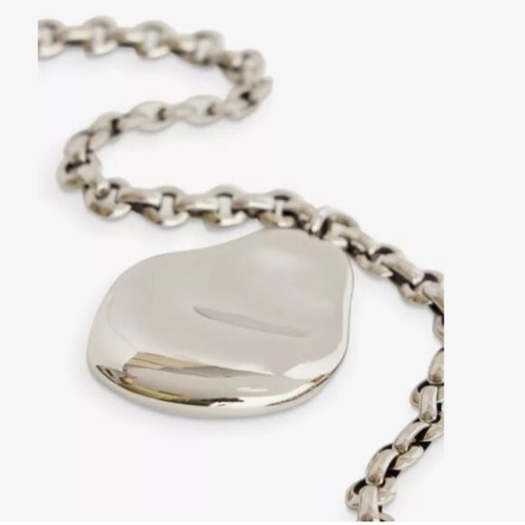*AUTHENTIC Alexander McQueen Silver Short Molten Necklace w/ COA - Picture 7 of 12